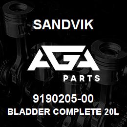 9190205-00 Sandvik BLADDER COMPLETE 20L CE | AGA Parts
