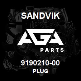 9190210-00 Sandvik PLUG | AGA Parts