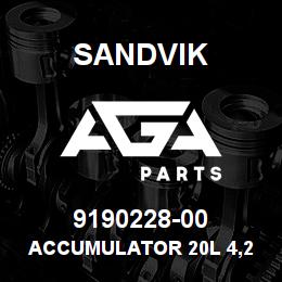 9190228-00 Sandvik ACCUMULATOR 20L 4,2 MPA KIT PARENT | AGA Parts