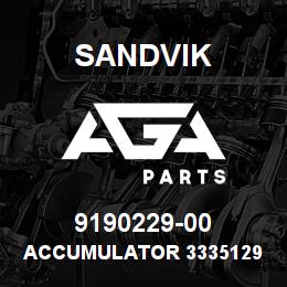 9190229-00 Sandvik ACCUMULATOR 3335129 *CHARGED* RB | AGA Parts