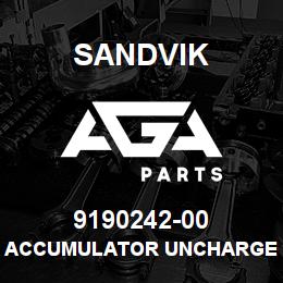 9190242-00 Sandvik ACCUMULATOR UNCHARGED 10L 2BAR | AGA Parts
