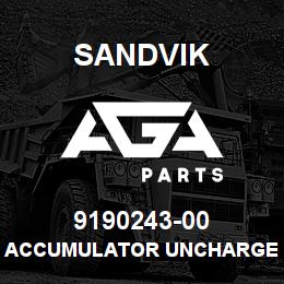 9190243-00 Sandvik ACCUMULATOR UNCHARGED 20L 2BAR | AGA Parts