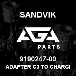 9190247-00 Sandvik ADAPTER G3 TO CHARGING UNIT F ACCU | AGA Parts