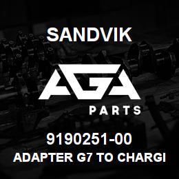 9190251-00 Sandvik ADAPTER G7 TO CHARGING UNIT F ACCU | AGA Parts