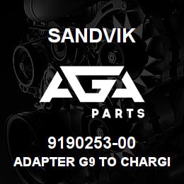 9190253-00 Sandvik ADAPTER G9 TO CHARGING UNIT F ACCU. | AGA Parts