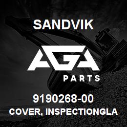 9190268-00 Sandvik COVER, INSPECTIONGLASS | AGA Parts