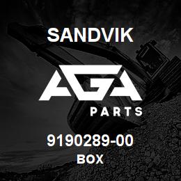 9190289-00 Sandvik BOX | AGA Parts