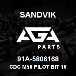 91A-5806168 Sandvik CDC M50 PILOT BIT 168 TC | AGA Parts