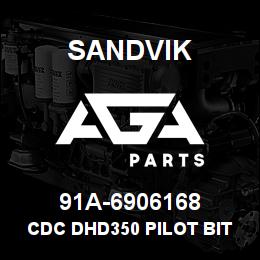 91A-6906168 Sandvik CDC DHD350 PILOT BIT 168 TC | AGA Parts