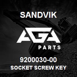 9200030-00 Sandvik SOCKET SCREW KEY | AGA Parts