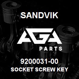 9200031-00 Sandvik SOCKET SCREW KEY | AGA Parts