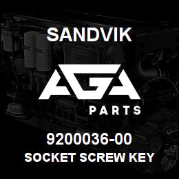 9200036-00 Sandvik SOCKET SCREW KEY | AGA Parts
