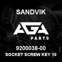 9200038-00 Sandvik SOCKET SCREW KEY 10 MM. | AGA Parts