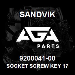 9200041-00 Sandvik SOCKET SCREW KEY 17 MM. | AGA Parts