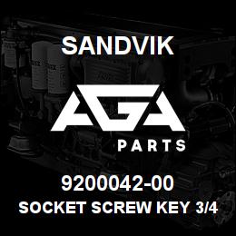 9200042-00 Sandvik SOCKET SCREW KEY 3/4 IN. | AGA Parts