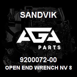 9200072-00 Sandvik OPEN END WRENCH NV 85 | AGA Parts