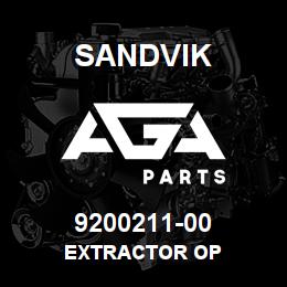 9200211-00 Sandvik EXTRACTOR OP | AGA Parts