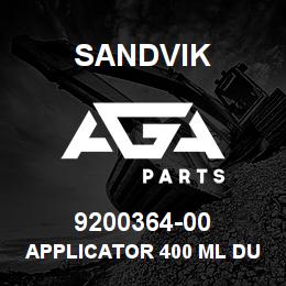 9200364-00 Sandvik APPLICATOR 400 ML DUAL CARTRIDGE | AGA Parts