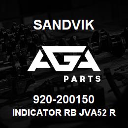 920-200150 Sandvik INDICATOR RB JVA52 RB | AGA Parts