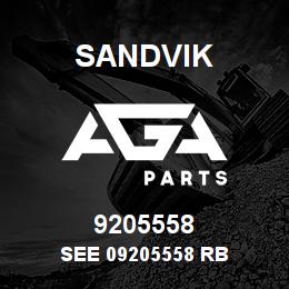 9205558 Sandvik SEE 09205558 RB | AGA Parts