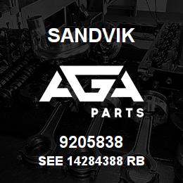 9205838 Sandvik SEE 14284388 RB | AGA Parts