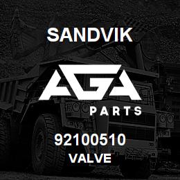 92100510 Sandvik VALVE | AGA Parts