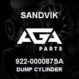 922-000087SA Sandvik DUMP CYLINDER | AGA Parts