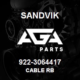 922-3064417 Sandvik CABLE RB | AGA Parts
