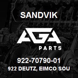 922-70790-01 Sandvik 922 DEUTZ, EIMCO SOUTH AFRICA | AGA Parts