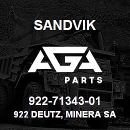 922-71343-01 Sandvik 922 DEUTZ, MINERA SANTA MARIA | AGA Parts