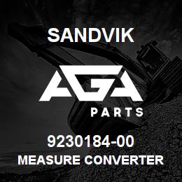 9230184-00 Sandvik MEASURE CONVERTER | AGA Parts