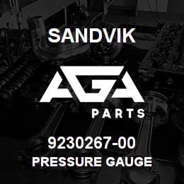 9230267-00 Sandvik PRESSURE GAUGE | AGA Parts