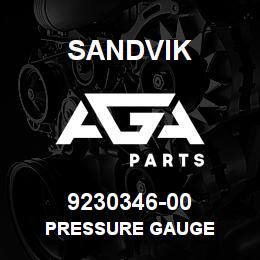 9230346-00 Sandvik PRESSURE GAUGE | AGA Parts