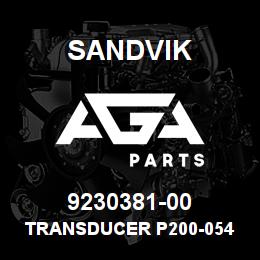 9230381-00 Sandvik TRANSDUCER P200-054 3X400 V. 220 V. | AGA Parts