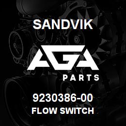9230386-00 Sandvik FLOW SWITCH | AGA Parts