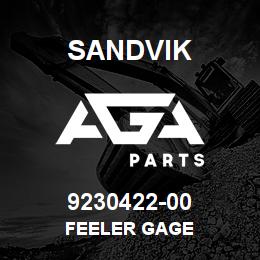 9230422-00 Sandvik FEELER GAGE | AGA Parts