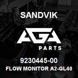9230445-00 Sandvik FLOW MONITOR A2-GL40, 60-120L/M | AGA Parts
