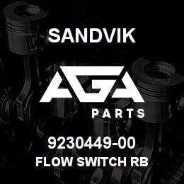 9230449-00 Sandvik FLOW SWITCH RB | AGA Parts