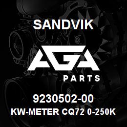 9230502-00 Sandvik KW-METER CQ72 0-250KW/ 4-20 MA | AGA Parts