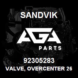 92305283 Sandvik VALVE, OVERCENTER 2600 PSI | AGA Parts