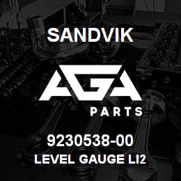 9230538-00 Sandvik LEVEL GAUGE LI2 | AGA Parts