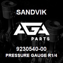 9230540-00 Sandvik PRESSURE GAUGE R1/4 IN. 100 BAR | AGA Parts