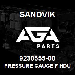 9230555-00 Sandvik PRESSURE GAUGE F HDU FILTER | AGA Parts