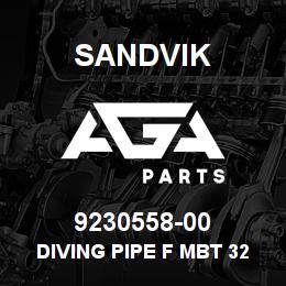 9230558-00 Sandvik DIVING PIPE F MBT 3260 | AGA Parts
