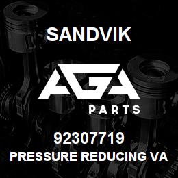 92307719 Sandvik PRESSURE REDUCING VALVE | AGA Parts