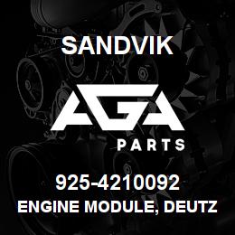 925-4210092 Sandvik ENGINE MODULE, DEUTZ V-10 | AGA Parts