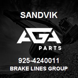 925-4240011 Sandvik BRAKE LINES GROUP | AGA Parts