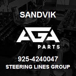 925-4240047 Sandvik STEERING LINES GROUP | AGA Parts