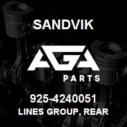 925-4240051 Sandvik LINES GROUP, REAR | AGA Parts
