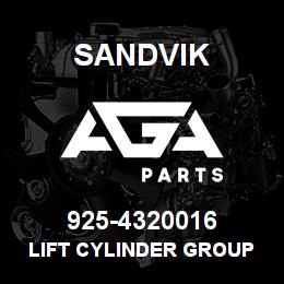925-4320016 Sandvik LIFT CYLINDER GROUP | AGA Parts